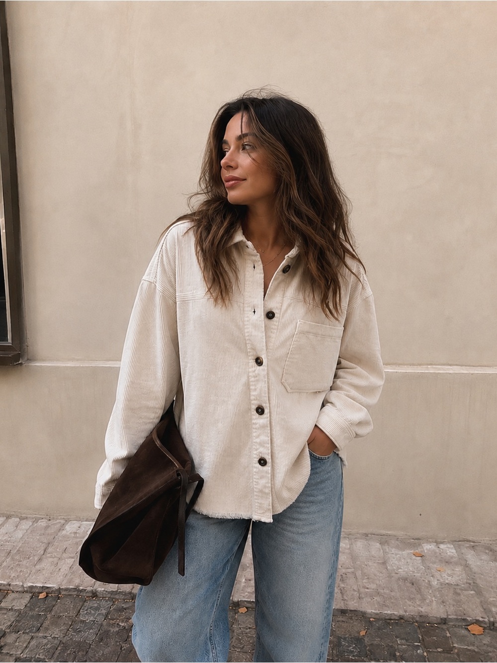Zara Button Up Corduroy Shirt